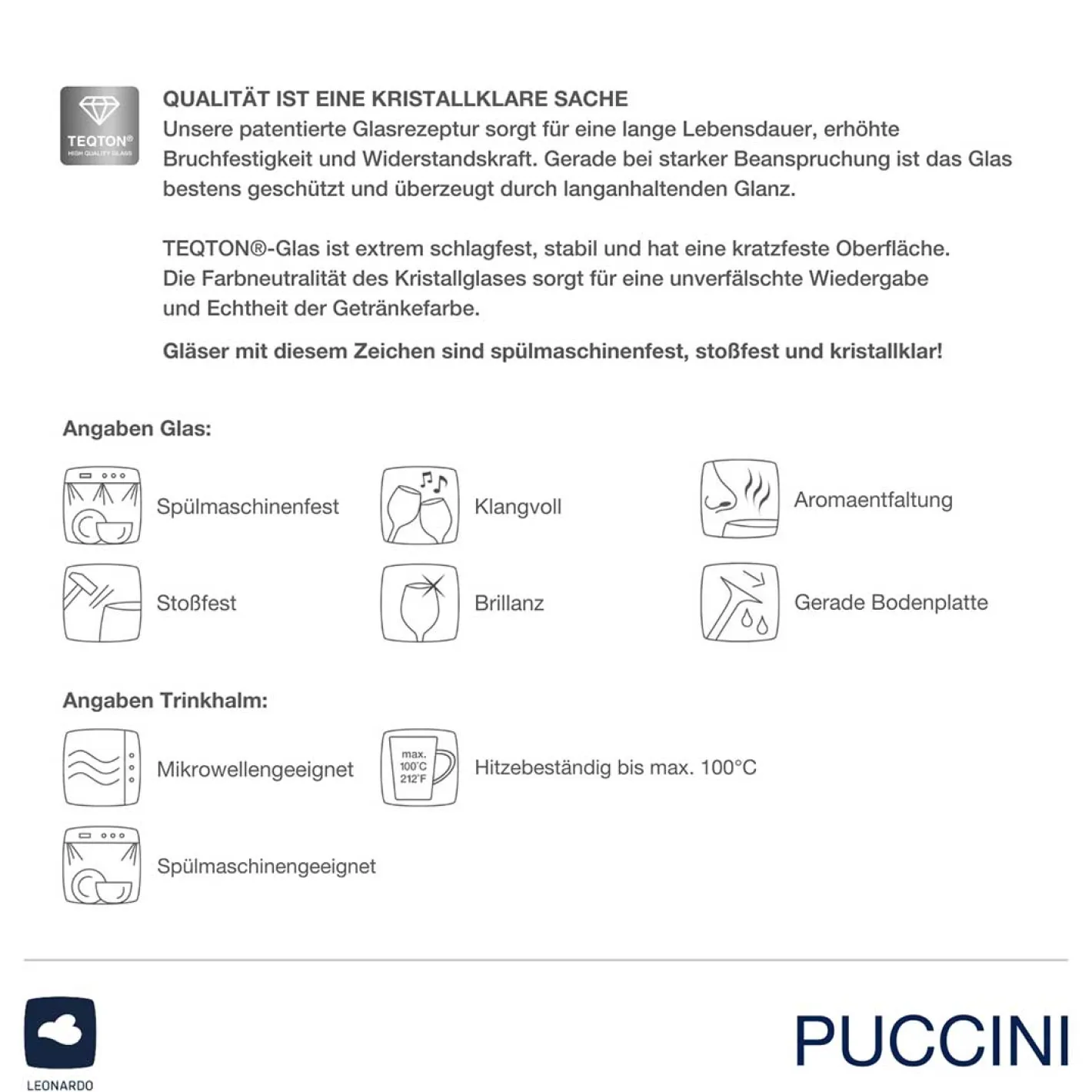Sektglas Geschenkset PUCCINI 5-teilig 280 ml*LEONARDO Online