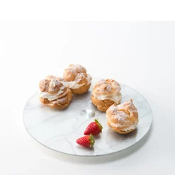 Servierplatte TURN 33 cm weiß Marmoroptik*LEONARDO Online