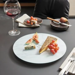 Servierplatte TURN 33 cm weiß Marmoroptik*LEONARDO Online