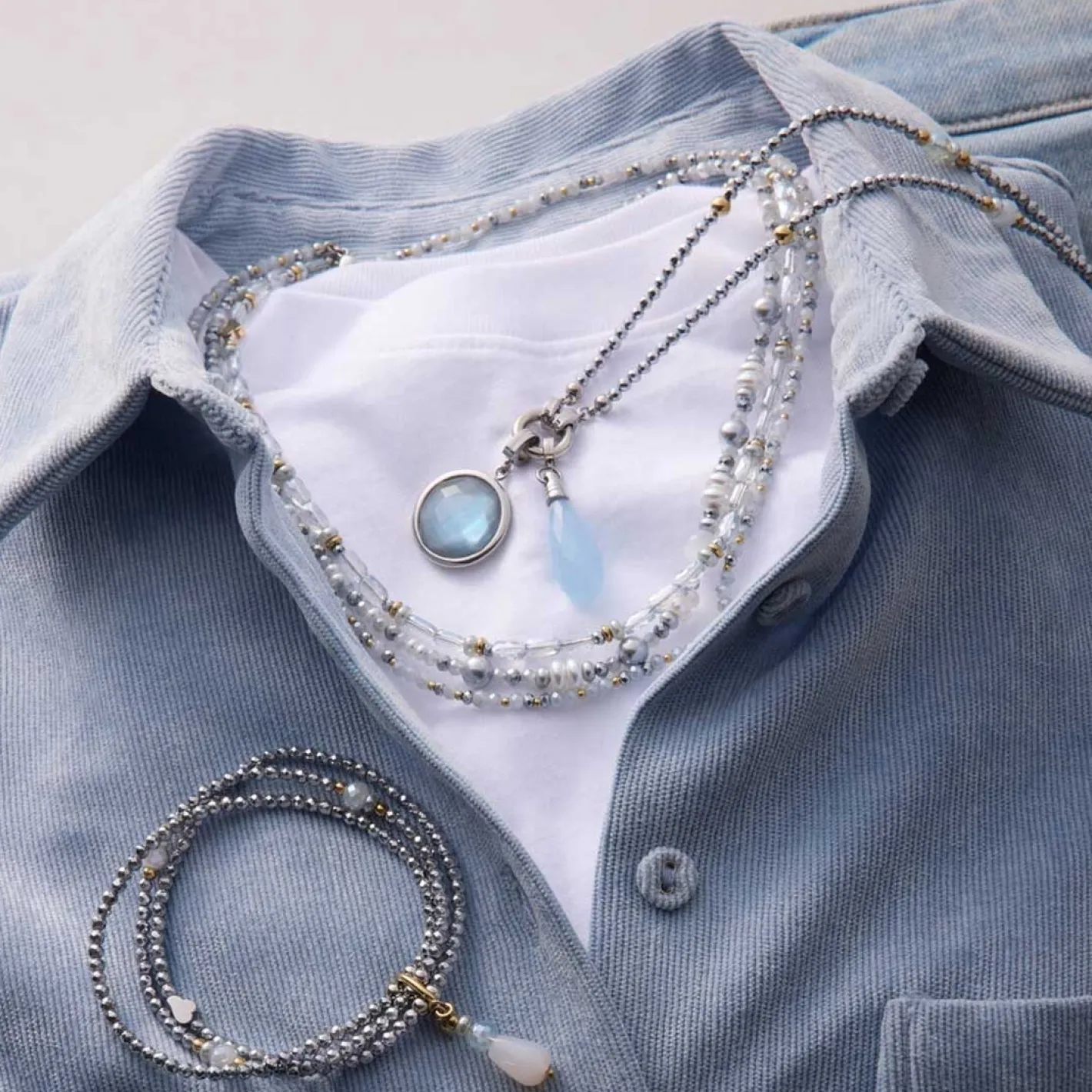 Set Halskette ESTHER 69 cm Clip & Mix*LEONARDO Hot