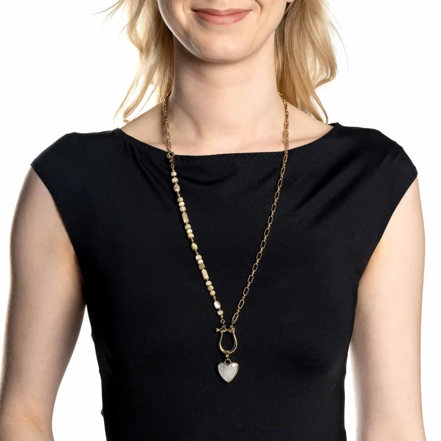 Set Halskette KAREEN 69 cm gold Clip & Mix*LEONARDO