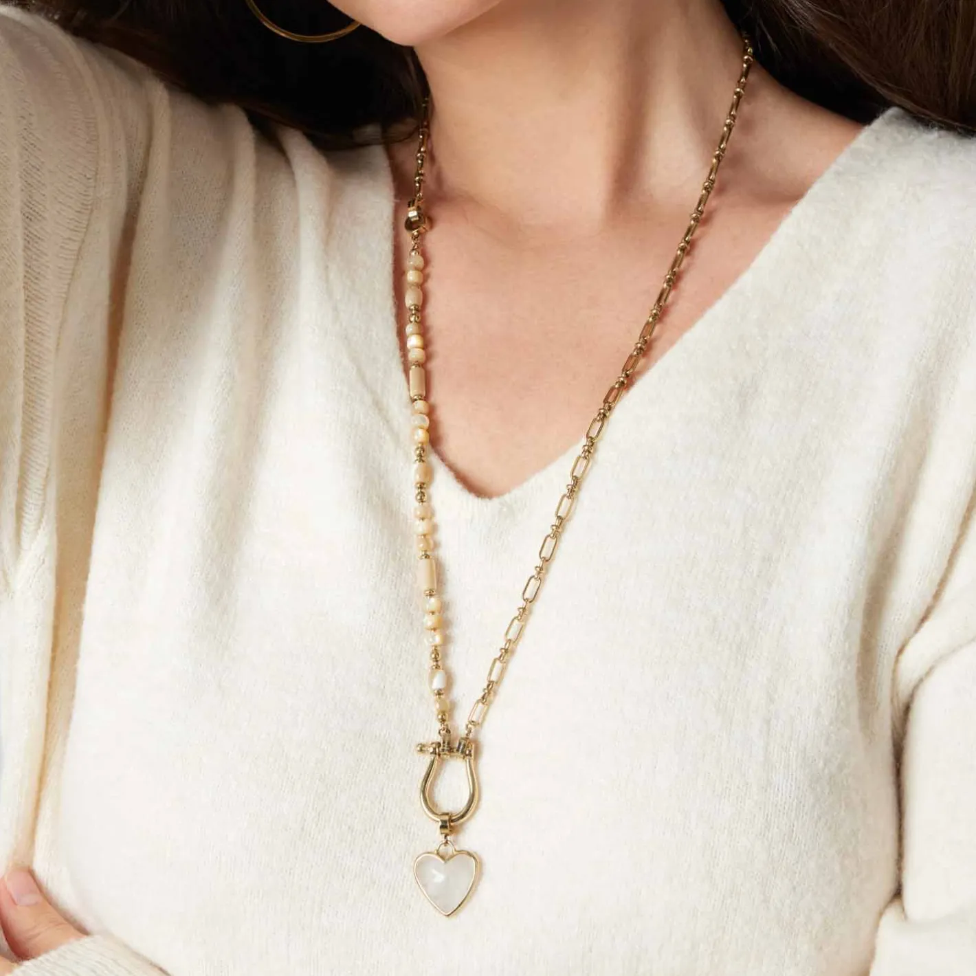 Set Halskette KAREEN 69 cm gold Clip & Mix*LEONARDO