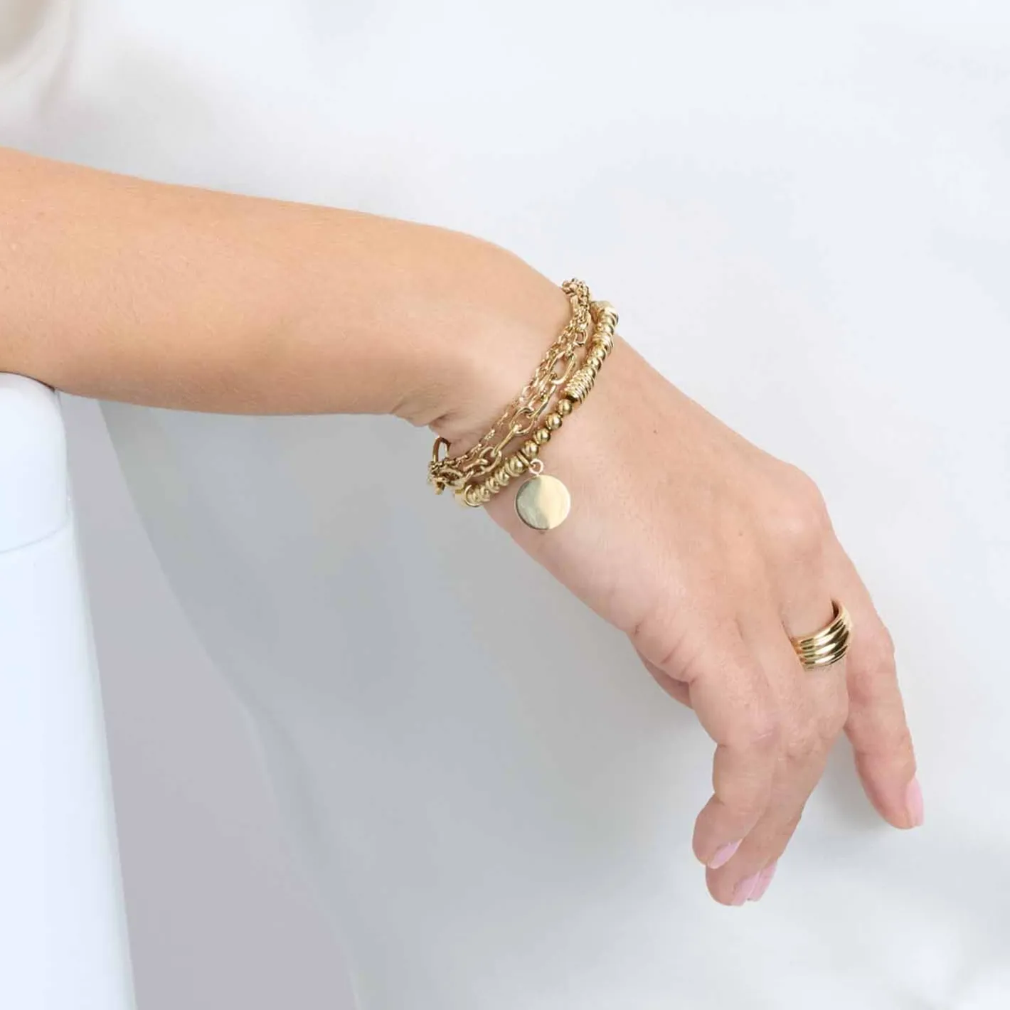 Stretch Armband ELISABETH gold*LEONARDO Discount