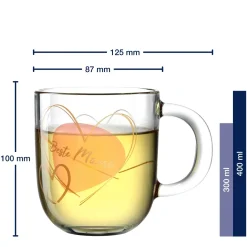 Tasse EMOZIONE 400 ml apricot 'Beste Mama'*LEONARDO