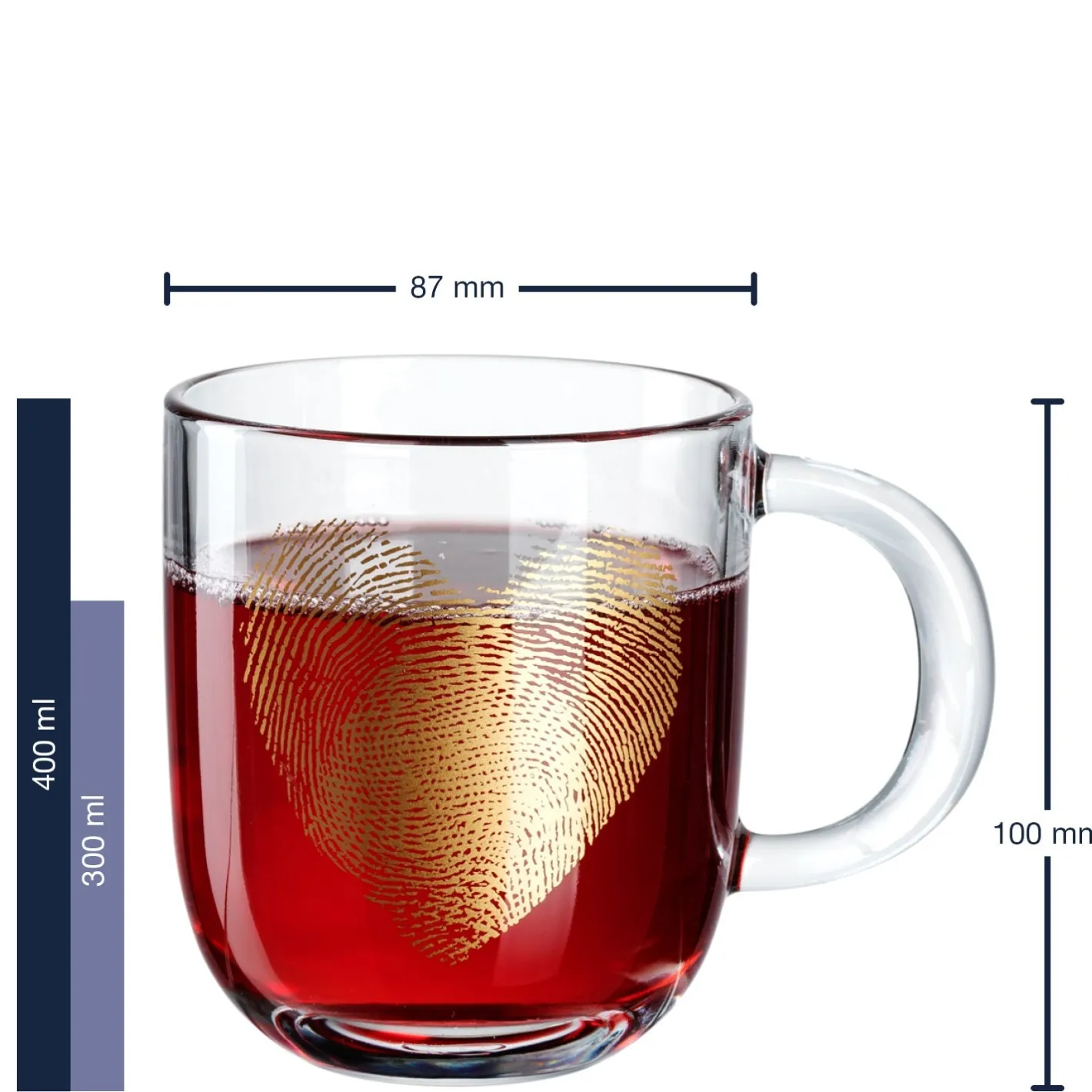 Tasse EMOZIONE 400 ml Fingerabdruck Herz*LEONARDO