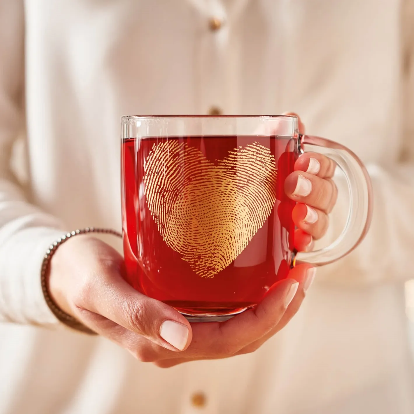 Tasse EMOZIONE 400 ml Fingerabdruck Herz*LEONARDO