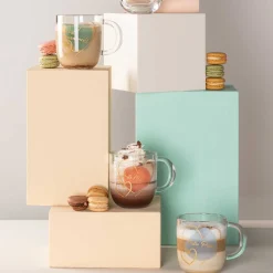 Tasse EMOZIONE 400 ml türkis 'Du bist wundervoll'*LEONARDO Hot