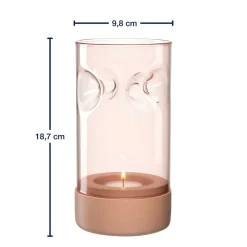 Tischlicht auf Sockel SOLE 19 cm apricot*LEONARDO Clearance