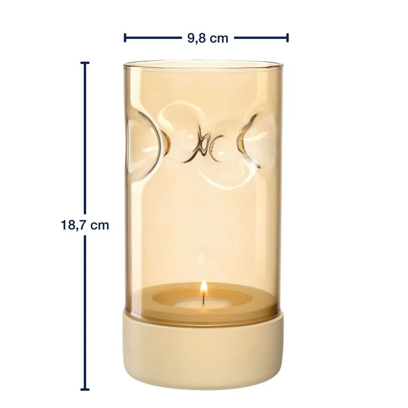 Tischlicht auf Sockel SOLE 19 cm gelb*LEONARDO Online