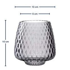 Tischlicht GIULIA 10 cm grau*LEONARDO