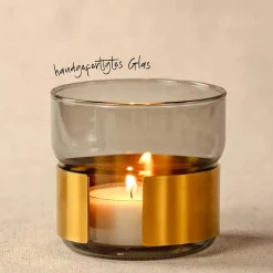 Tischlicht SILENZIO 9 cm grau*LEONARDO Best