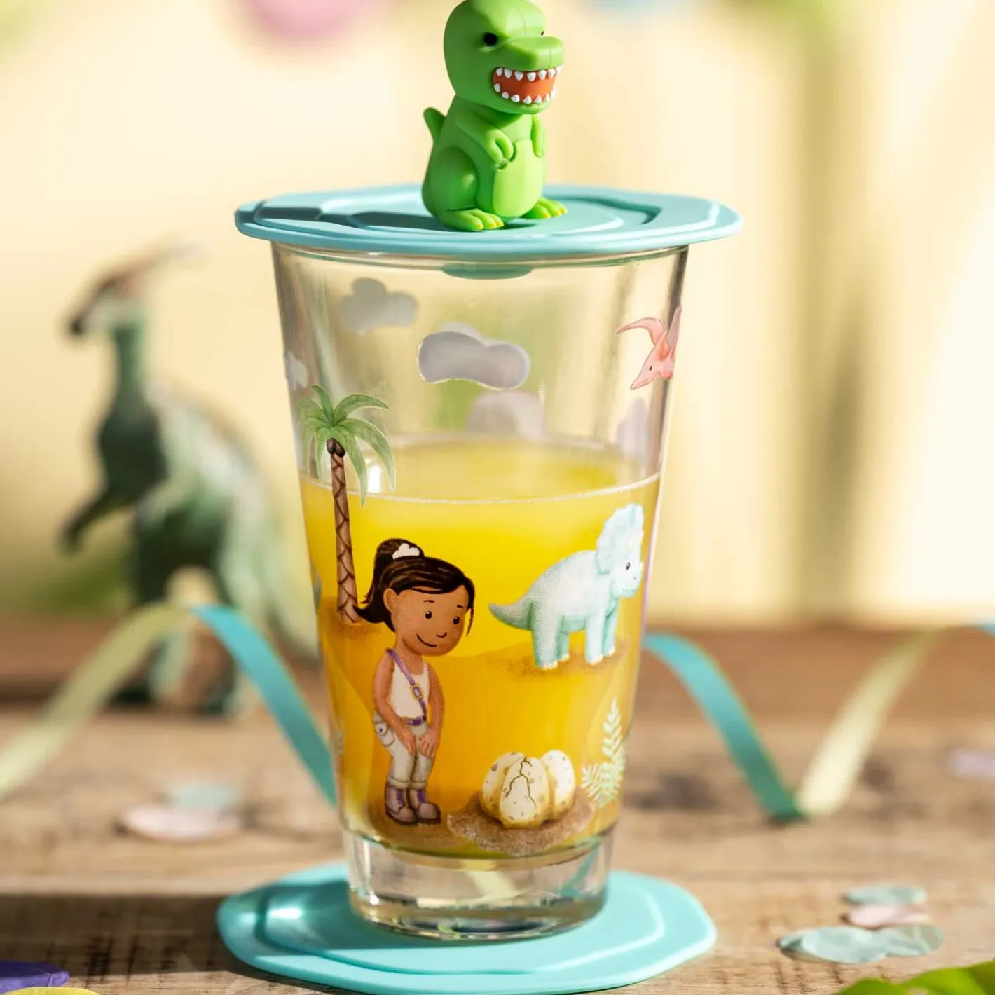 Trinkglas BAMBINI AVVENTURA 300ml Dino 6er-Set*LEONARDO