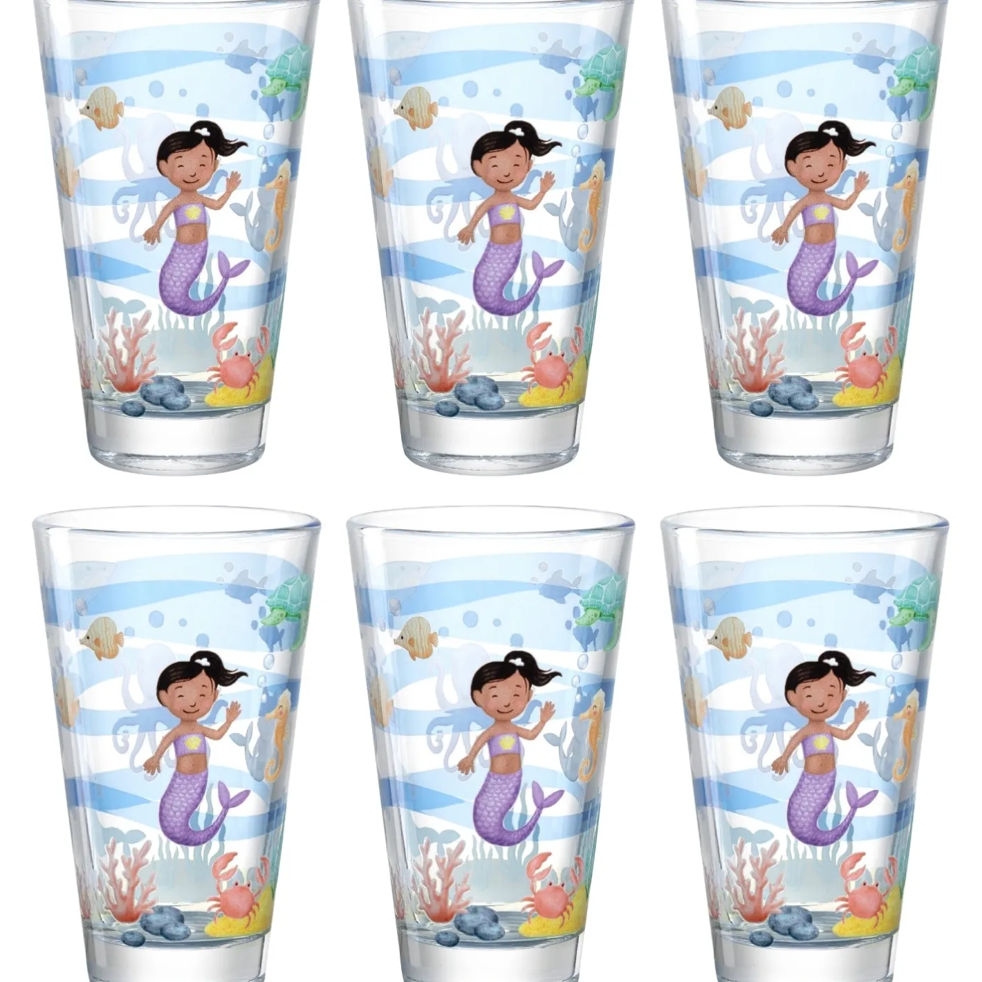 Trinkglas BAMBINI AVVENTURA 300 ml Meer 6er-Set*LEONARDO