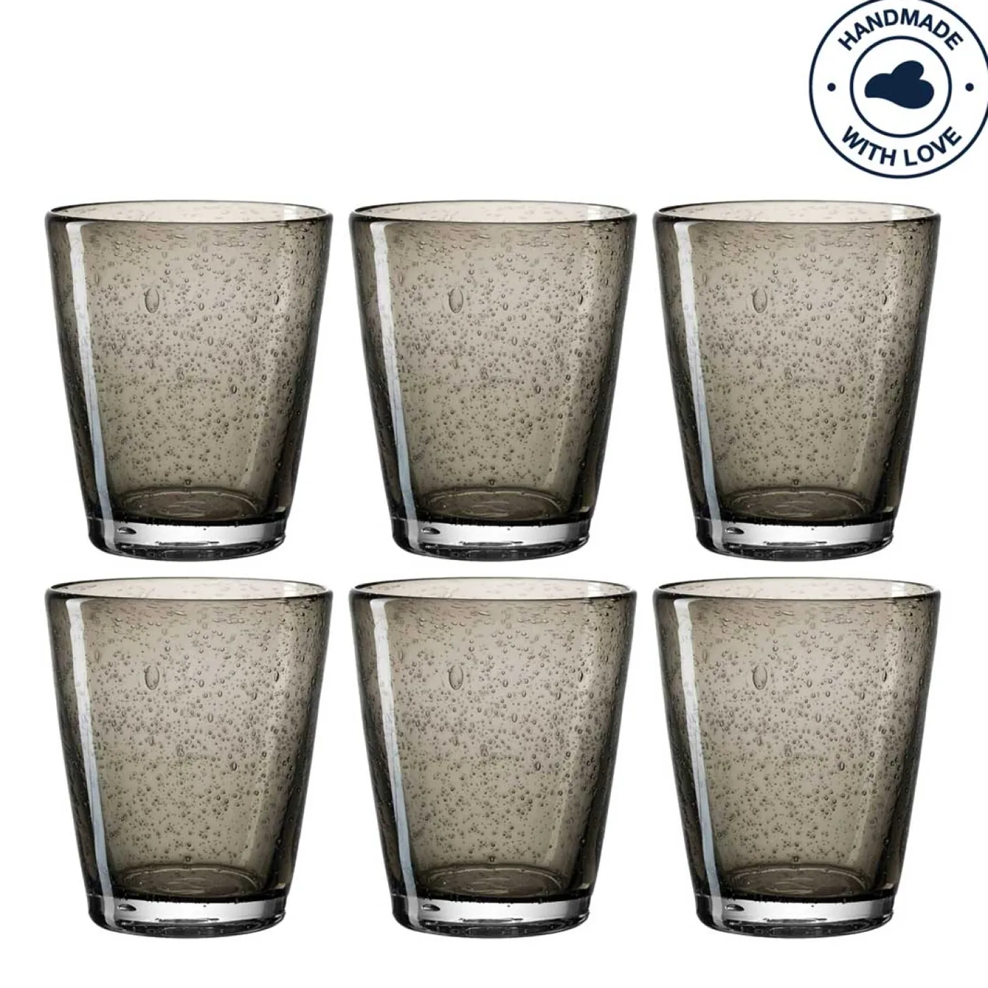 Trinkglas BURANO 330 ml dunkelgrau 6er-Set*LEONARDO New