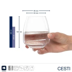 Trinkglas CESTI 460 ml 6er-Set + Poliertuch*LEONARDO Discount