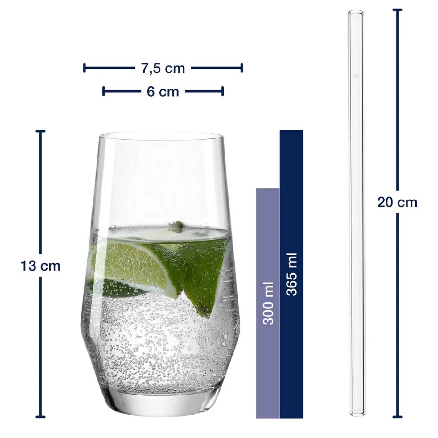 Trinkglas Geschenkset PUCCINI 5-teilig 365 ml mit persönlicher Gravur*LEONARDO Hot