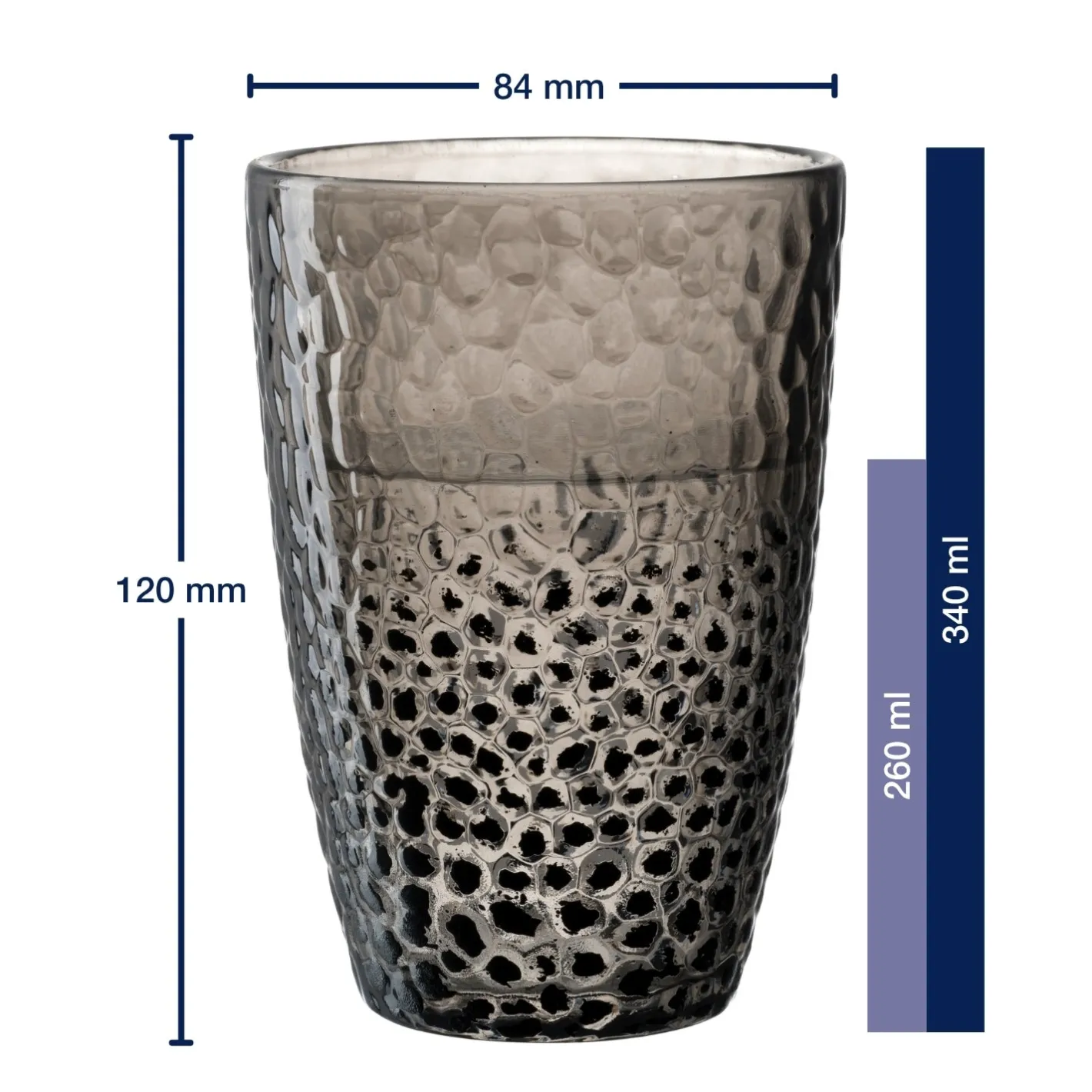 Trinkglas MATERA 340 ml anthrazit 4er-Set*LEONARDO Hot