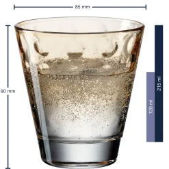 Trinkglas OPTIC 215 ml apricot 6er-Set*LEONARDO Clearance