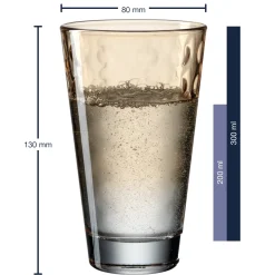 Trinkglas OPTIC 300 ml apricot 6er-Set*LEONARDO Clearance