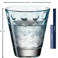 Trinkglas OPTIC 215 ml hellblau 6er-Set*LEONARDO Online