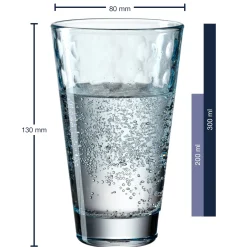 Trinkglas OPTIC 300 ml hellblau 6er-Set*LEONARDO Best