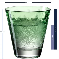 Trinkglas OPTIC 215 ml hellgrün 6er-Set*LEONARDO