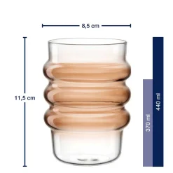 Trinkglas SOLE 440 ml apricot 2er-Set*LEONARDO Best