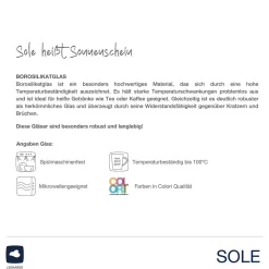 Trinkglas SOLE 440 ml blau 2er-Set*LEONARDO New