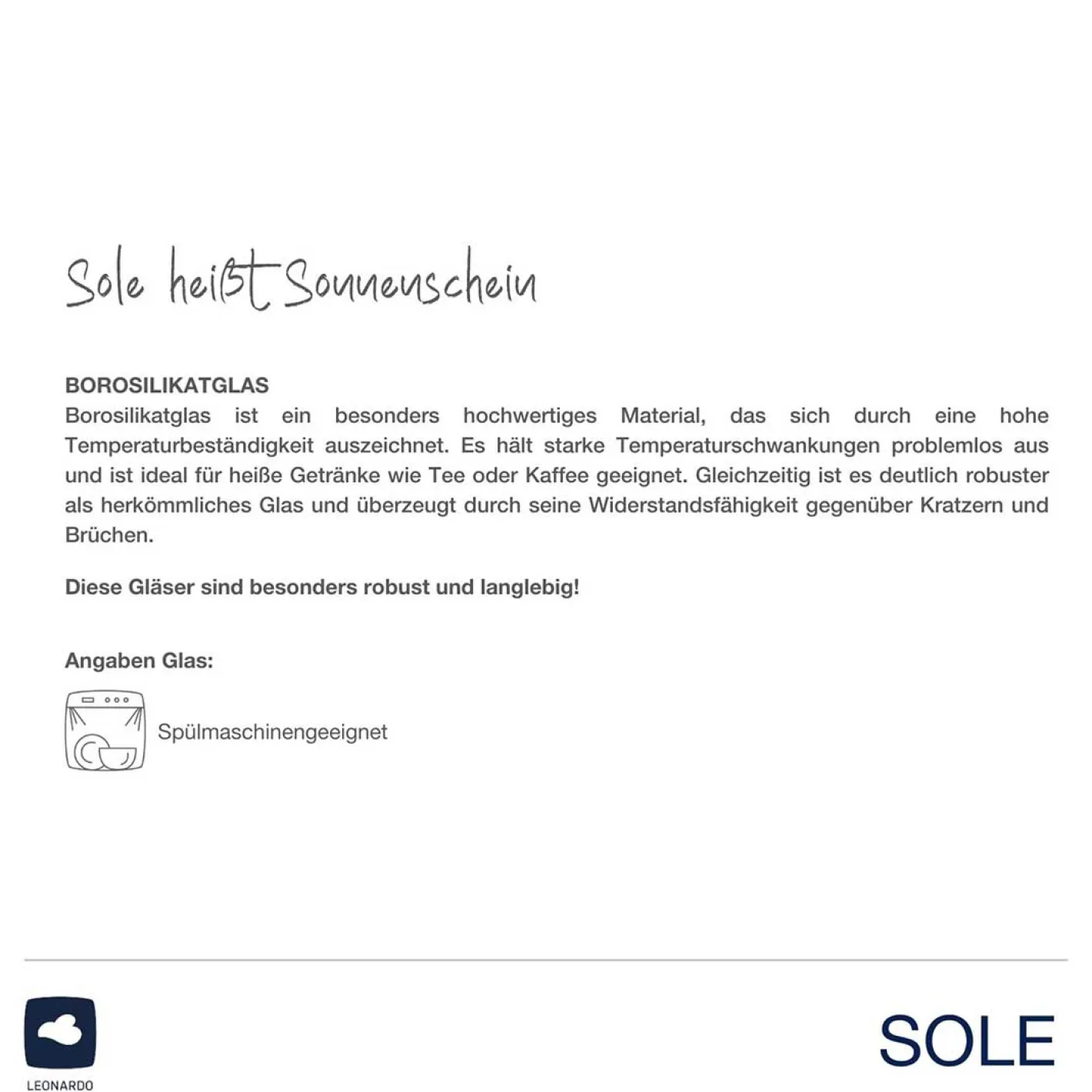 Trinkglas SOLE 300 ml 2er-Set*LEONARDO Hot