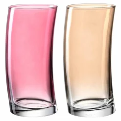 Trinkglas SWING 450ml rot/champagner 2er-Set*LEONARDO Outlet
