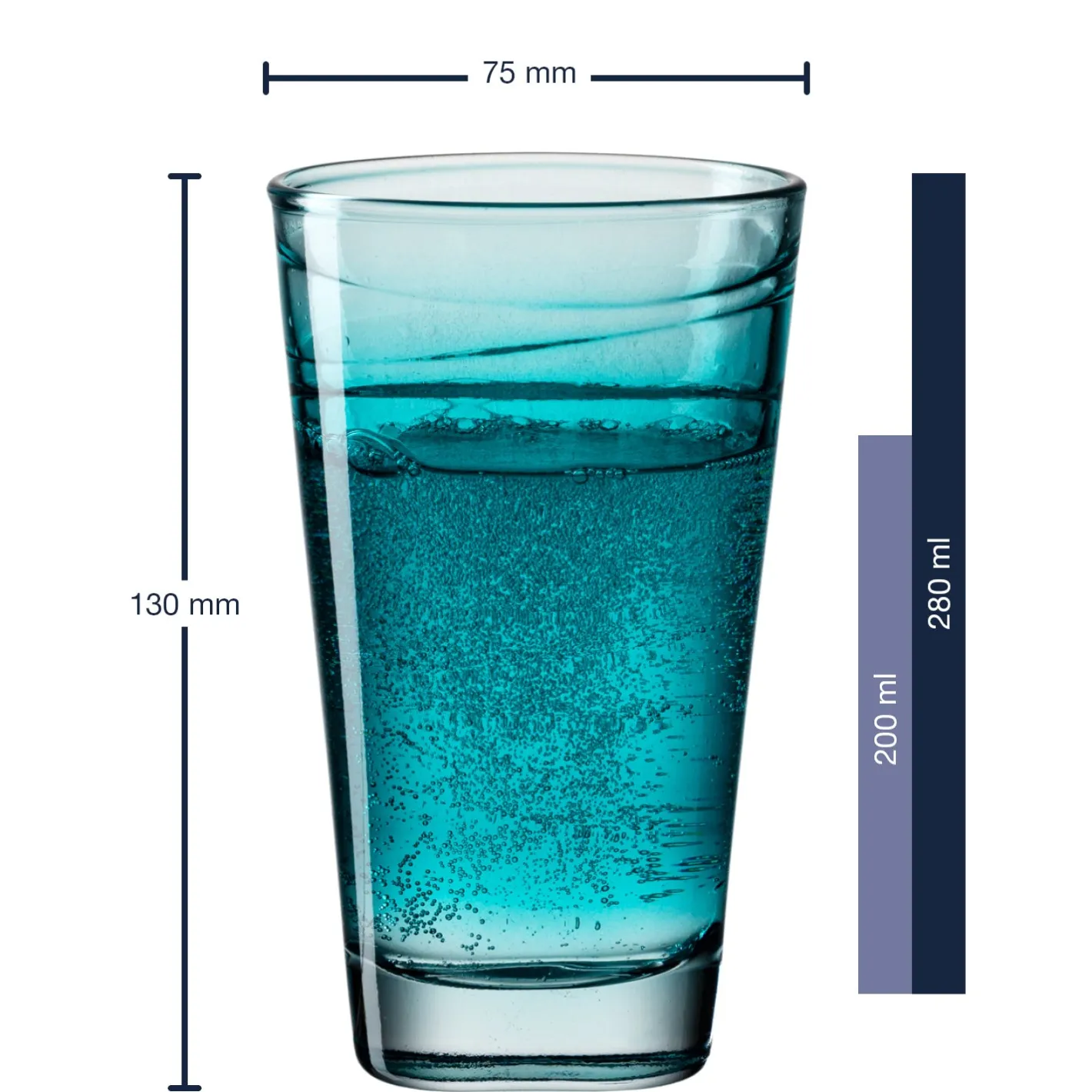 Trinkglas VARIO STRUTTURA 280 ml Farbverlauf 6er-Set*LEONARDO Sale