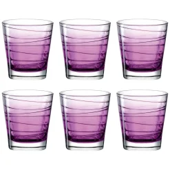 Trinkglas VARIO STRUTTURA 250 ml violett 6er-Set*LEONARDO