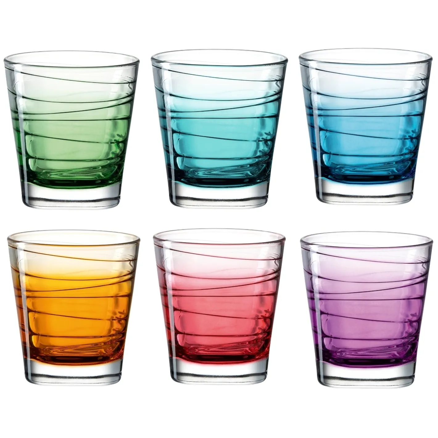 Trinkglas VARIO STRUTTURA 250 ml Farbverlauf 6er-Set*LEONARDO Online