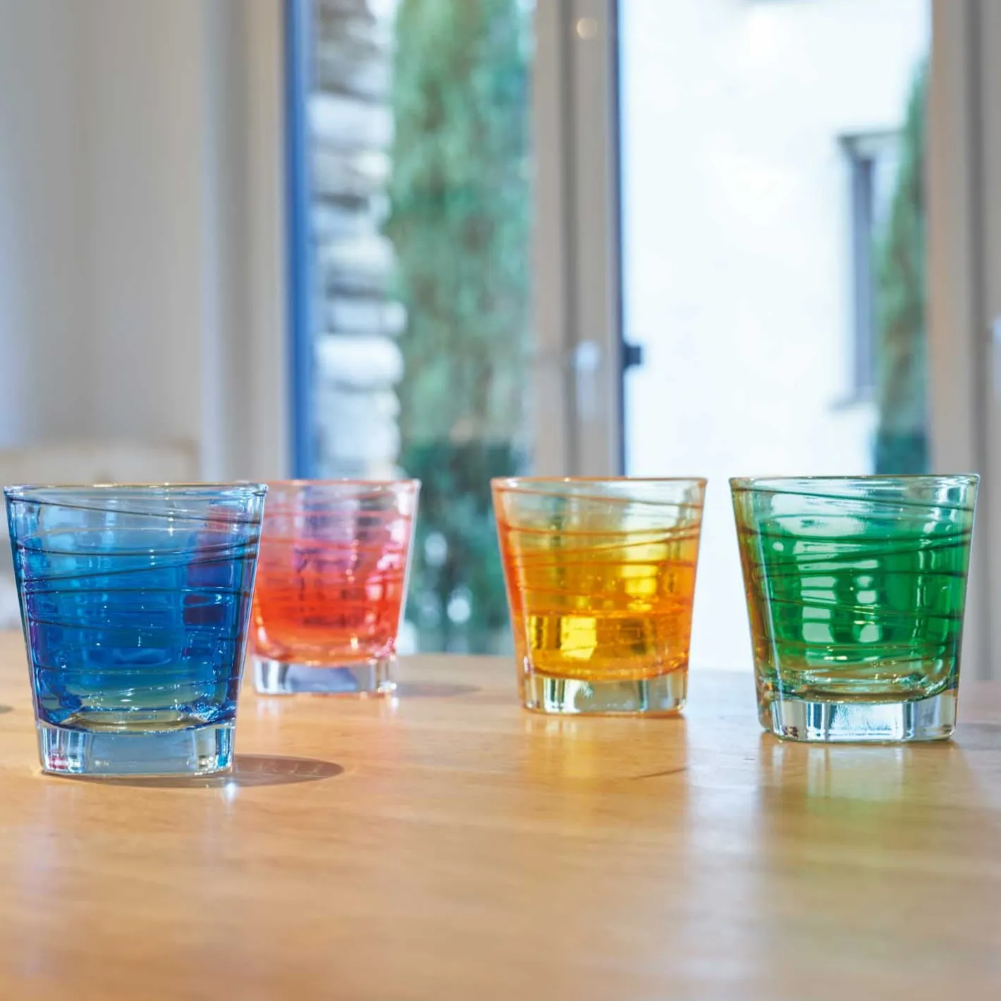 Trinkglas VARIO STRUTTURA 250 ml Farbverlauf 6er-Set*LEONARDO Online