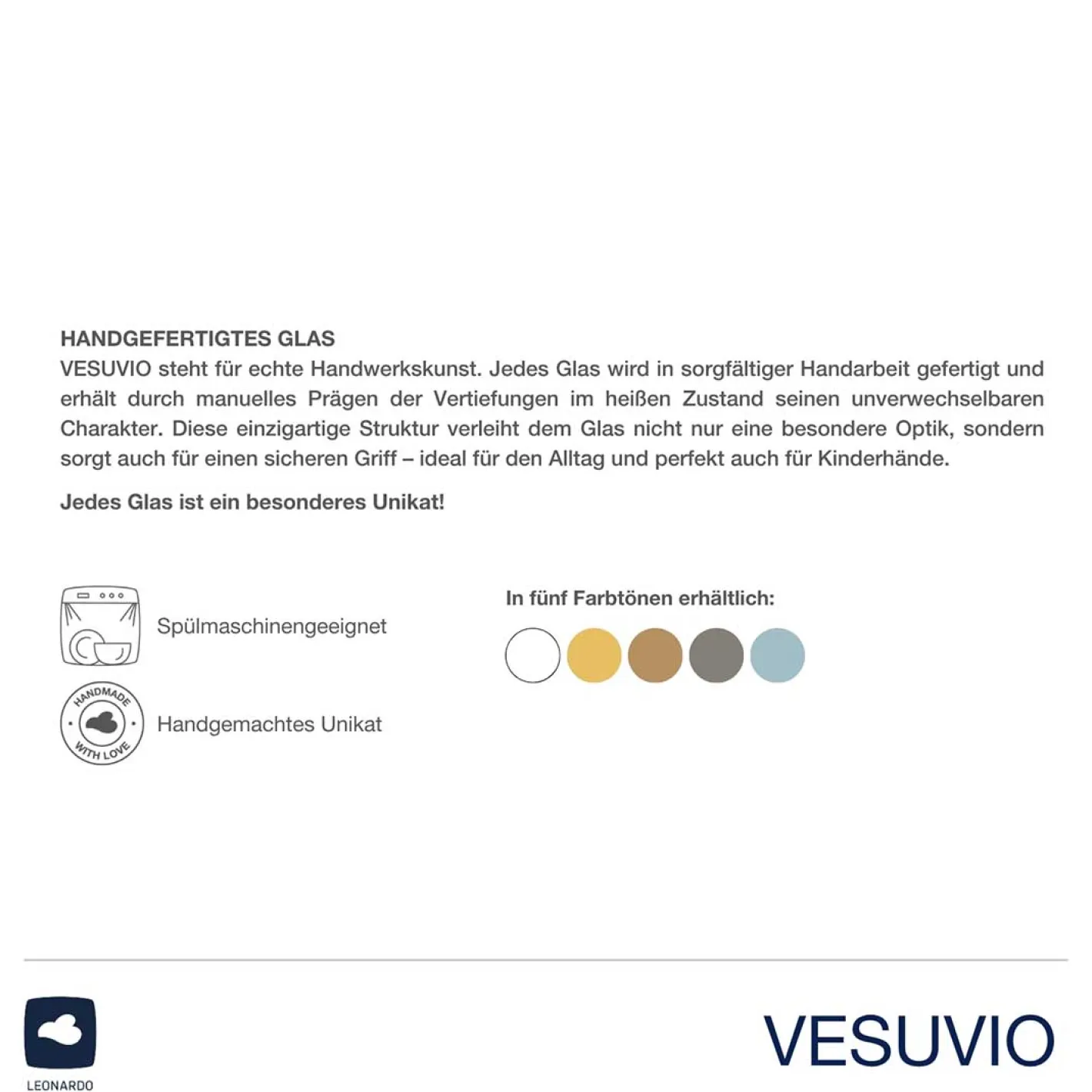 Trinkglas VESUVIO 300 ml blau 4er-Set*LEONARDO Hot