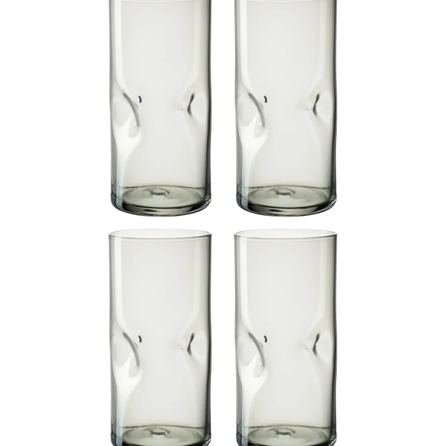 Trinkglas VESUVIO 330 ml grau 4er-Set*LEONARDO Discount