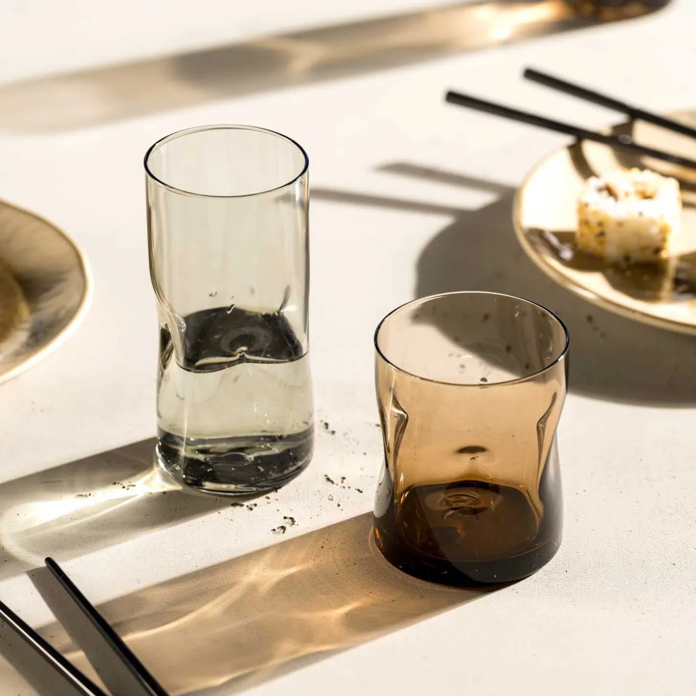 Trinkglas VESUVIO 330 ml grau 4er-Set*LEONARDO Discount