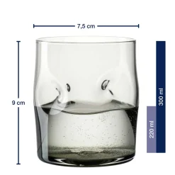 Trinkglas VESUVIO 300 ml grau 4er-Set*LEONARDO Outlet