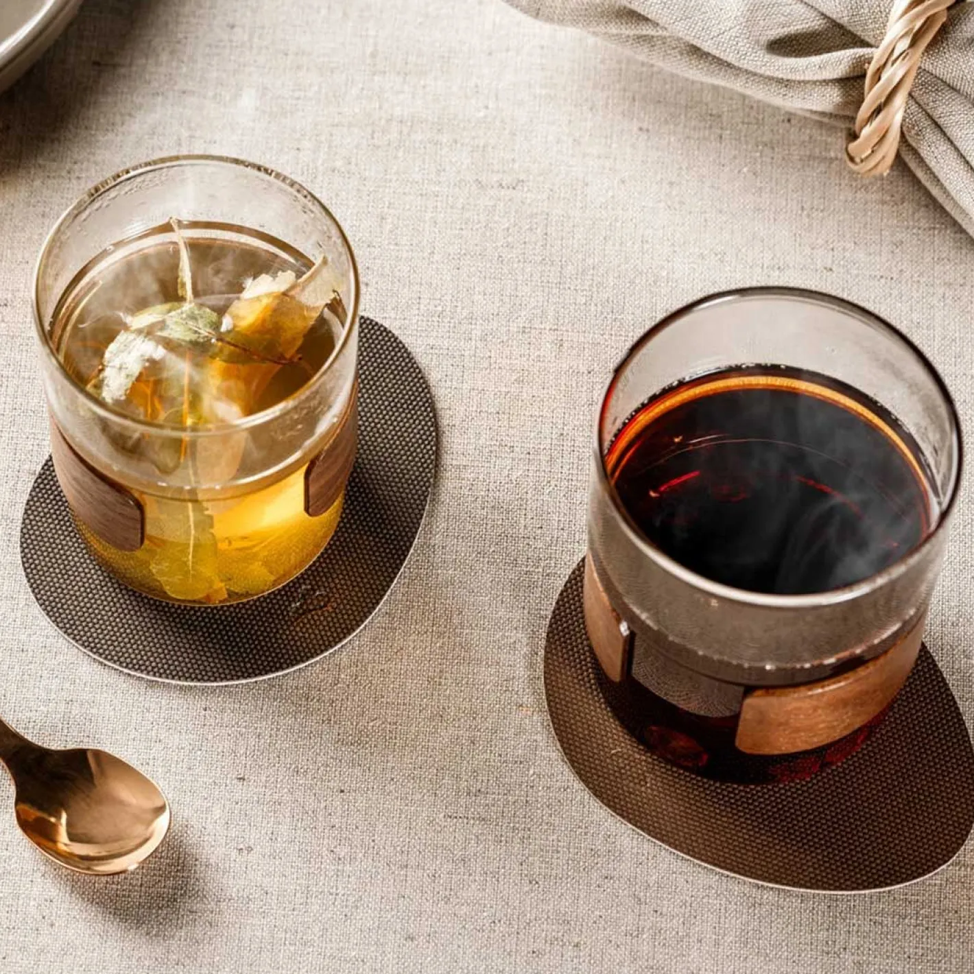 Untersetzer GOCCE braun/beige 4er-Set*LEONARDO Best