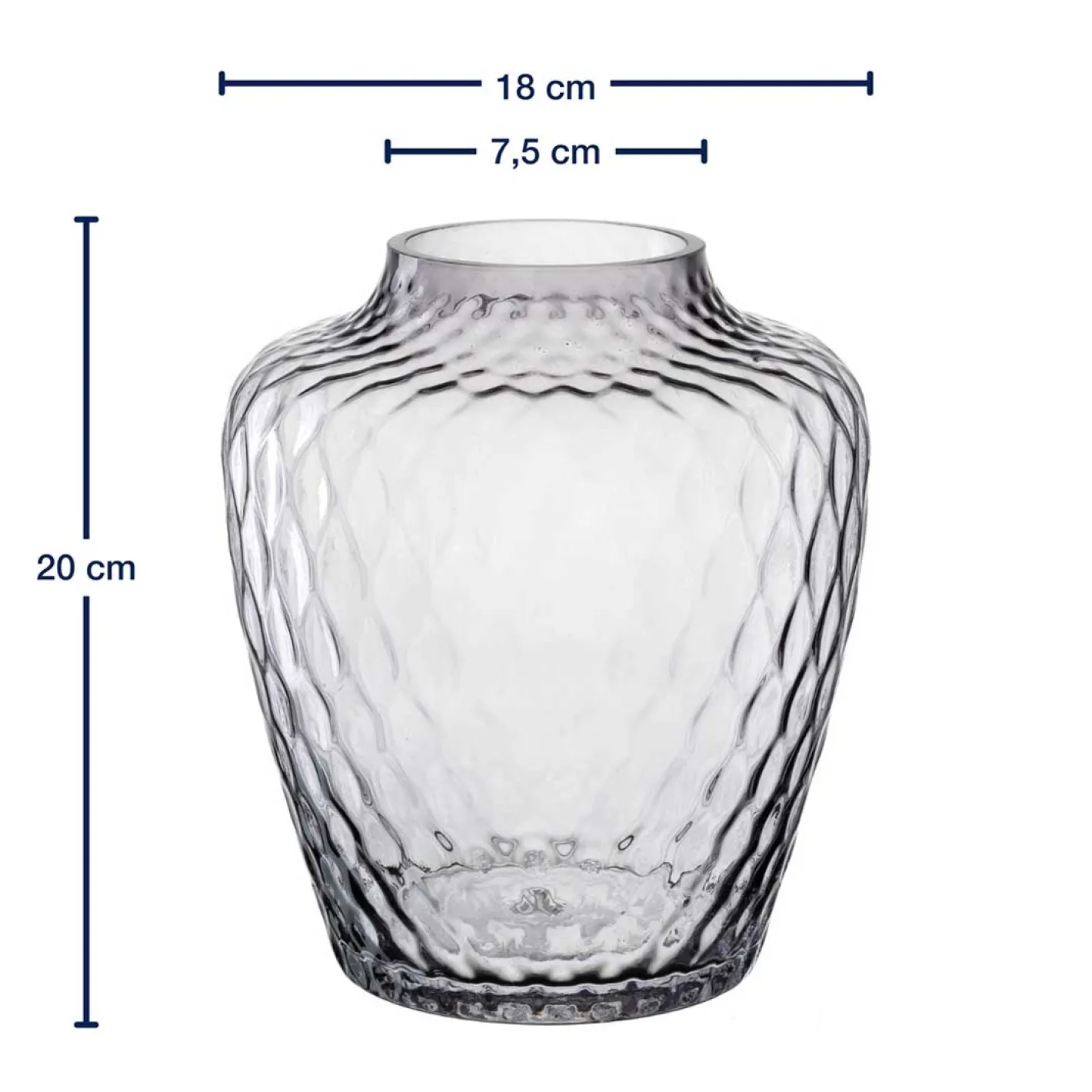 Vase GIULIA 20 cm grau*LEONARDO Sale
