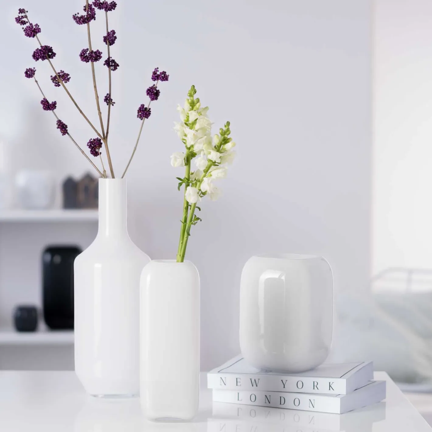 Vase MILANO 39 cm weiß*LEONARDO Sale