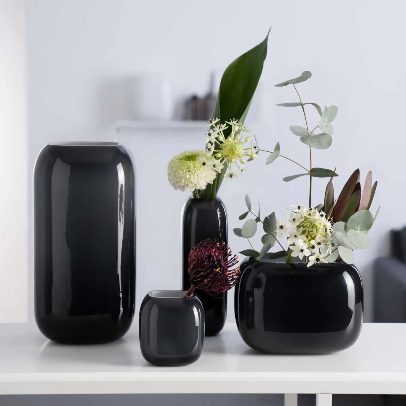 Vase MILANO grau 13 cm x 18 cm x 14 cm*LEONARDO