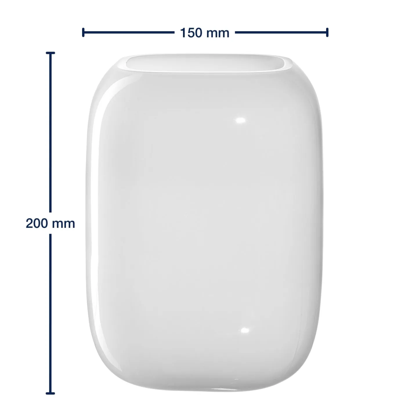 Vase MILANO weiß 20 cm x 15 cm*LEONARDO Clearance