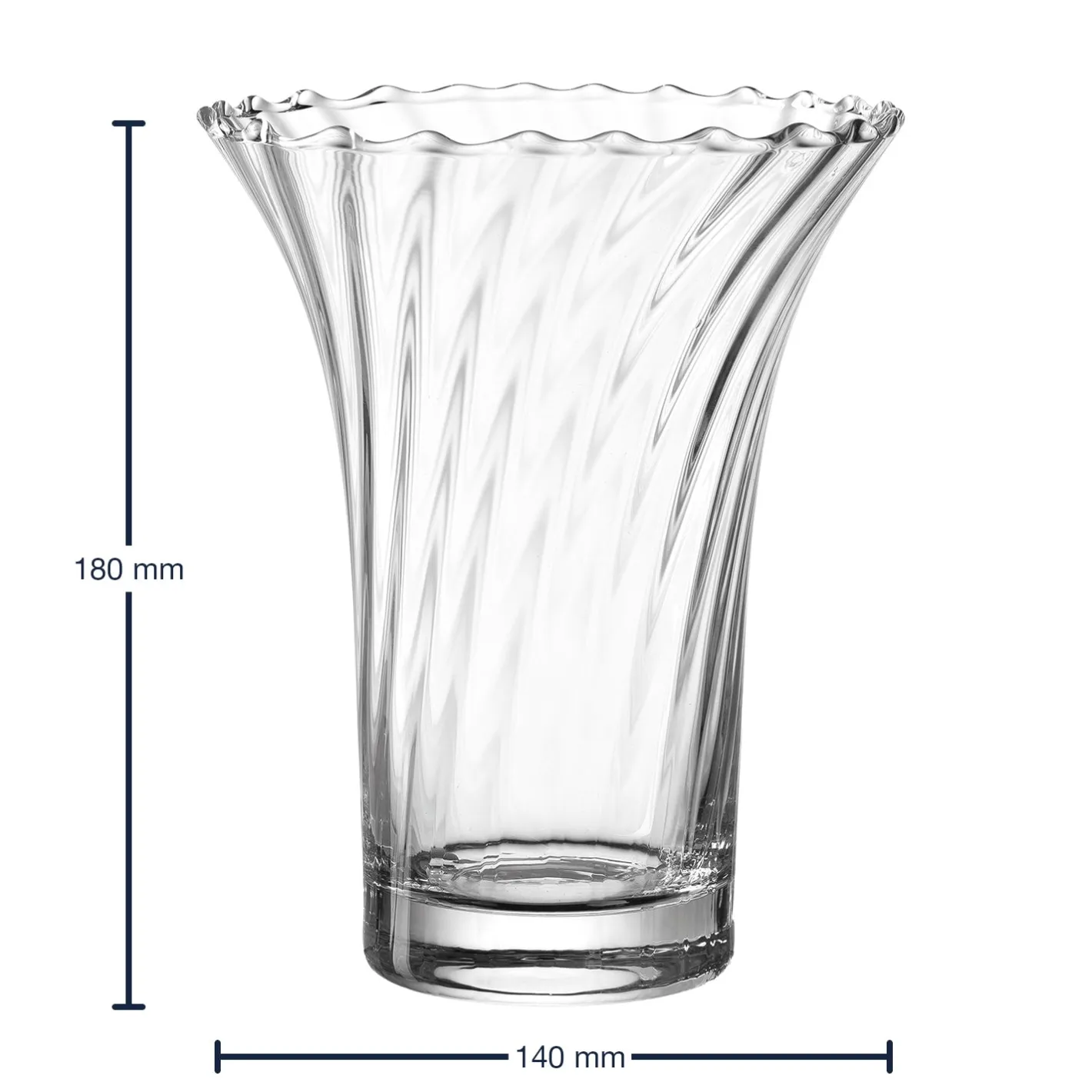 Vase RAVENNA optisch 18 cm*LEONARDO Hot