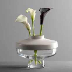 Vase RIVA mit Aufsatz 17 cm weiß*LEONARDO Outlet