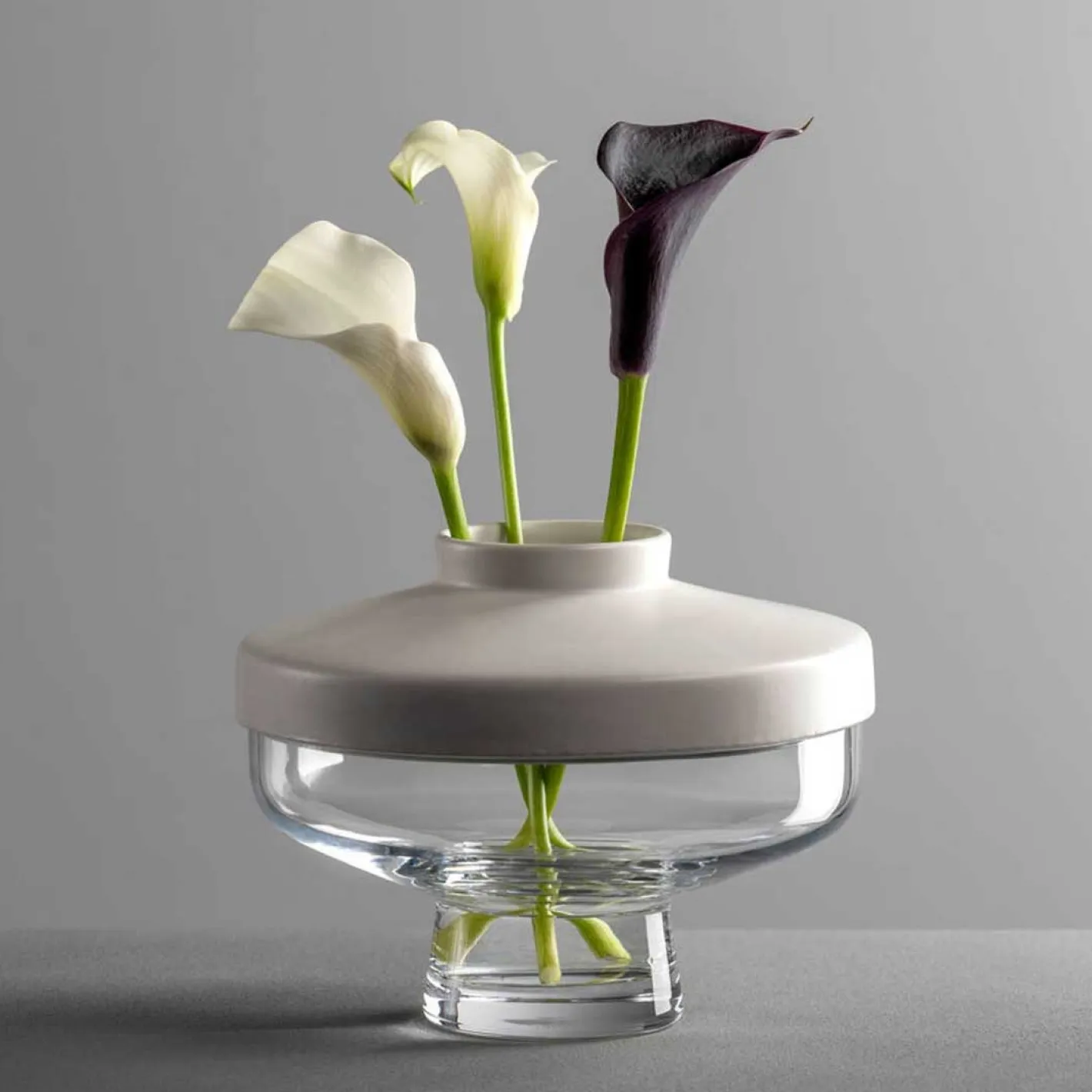 Vase RIVA mit Aufsatz 17 cm weiß*LEONARDO Outlet