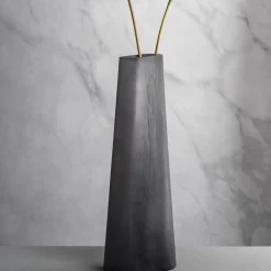 Vase TURNO 42 cm grau satiniert*LEONARDO Online