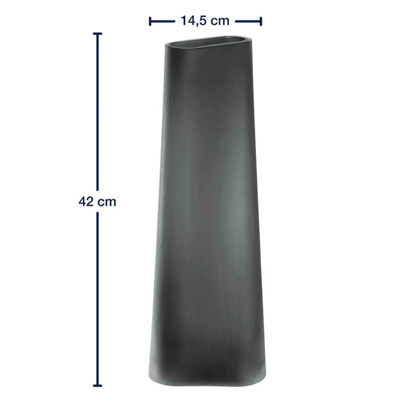 Vase TURNO 42 cm grau satiniert*LEONARDO Online
