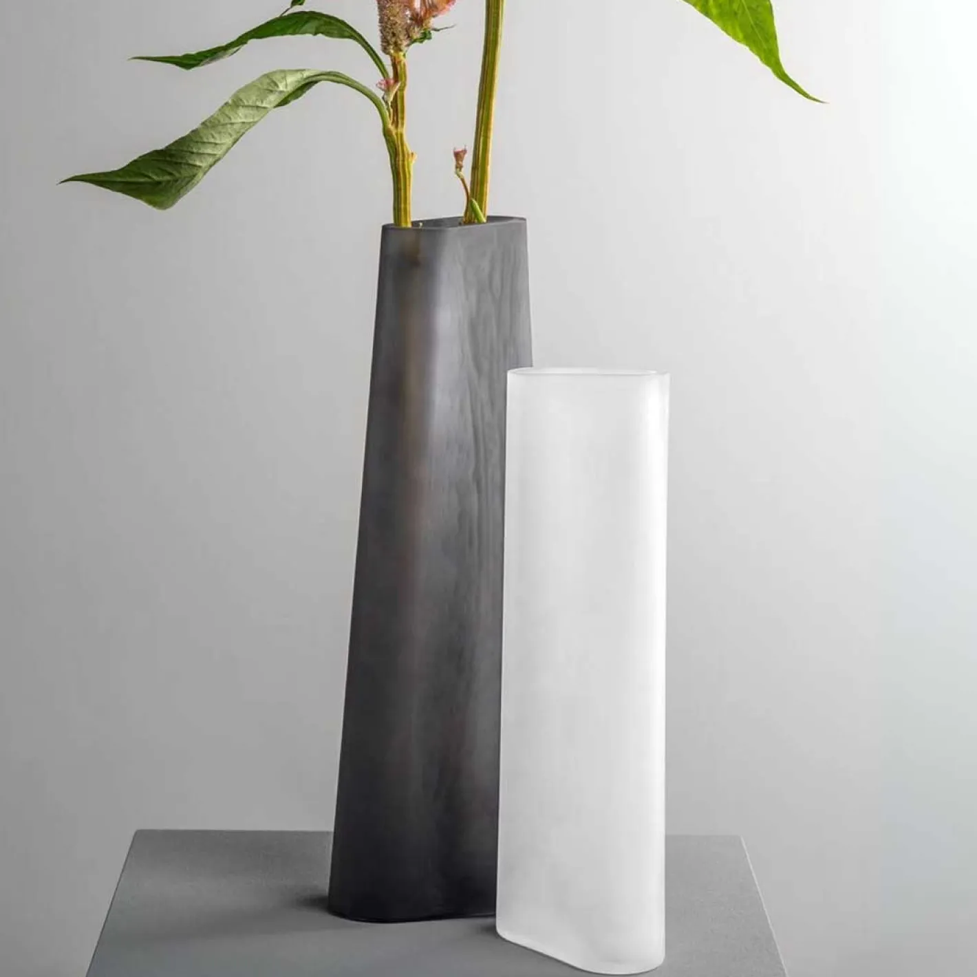 Vase TURNO 42 cm grau satiniert*LEONARDO Online