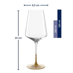 Weinglas PUCCINI 560 ml gold 2er-Set*LEONARDO Discount